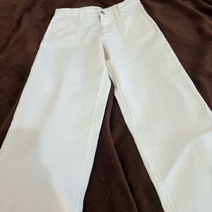 J. Crew Kids Cream Wide Leg Jeans
